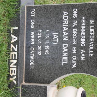 LAZENBY Adriaan Daniel 1945-2002