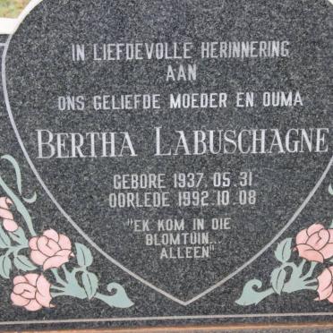 LABUSCHAGNE Bertha 1937-1992