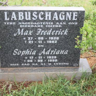 LABUSCHAGNE Max Frederick 1920-1992 &amp; Sophia Adriana 1925-1998