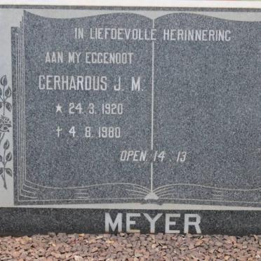 MEYER Gerhardus J.M. 1920-1980
