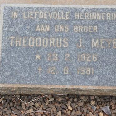 MEYER Theodorus J. 1926-1981