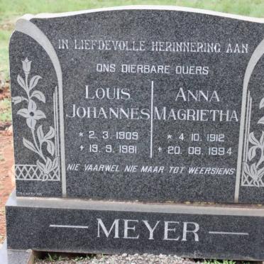 MEYER Louis Johannes 1909-1981 &amp; Anna Magrietha 1912-1994