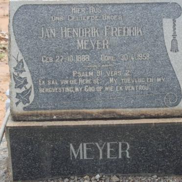 MEYER Jan Hendrik Fredrik 1888-1958