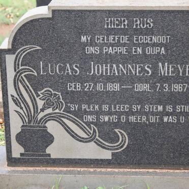 MEYER Lucas Johannes 1891-1967