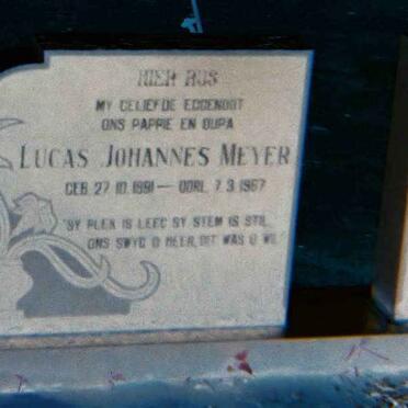 MEYER Lucas Johannes 1891-1967 &amp; Love Helen Beatrix BIERMA 1905-1992