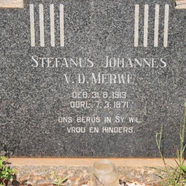 MERWE Stefanus Johannes, v.d. 1919-1971