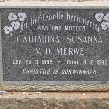MERWE Catharina Susanna, v.d. 1895-1965