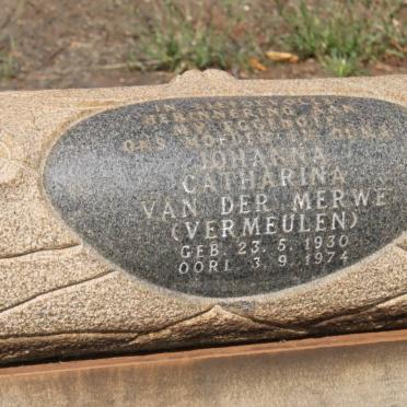 MERWE Johanna Catharina, van der nee VERMEULEN 1930-1974