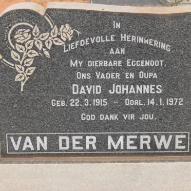 MERWE David Johannes, van der 1915-1972