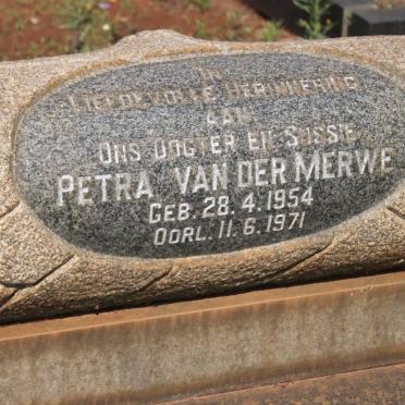 MERWE Petra, van der 1954-1971