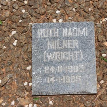 MILNER Ruth Naomi nee WRIGHT 1905-1985