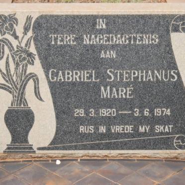 MARE Gabriel Stephanus 1920-1974