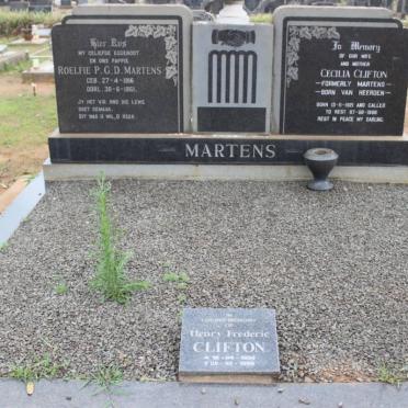 MARTENS Roelfie P.G.D. 1916-1961 &amp; Cecilia CLIFTON formerly MARTENS nee VAN HEERDEN 1921-1998