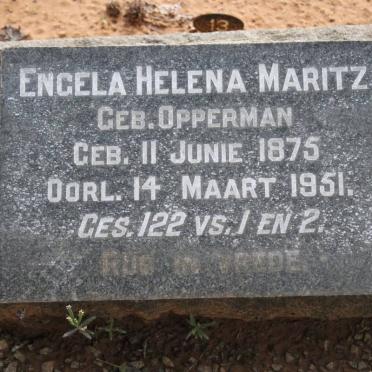 MARITZ Engela Helena nee OPPERMAN 1875-1951