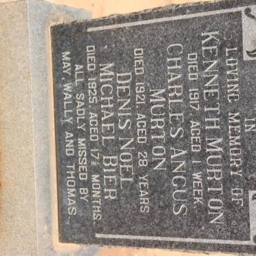 MURTON Charles Angus -1921 :: MURTON Kenneth -1917 ::BIER Denis Noel Michael -1925