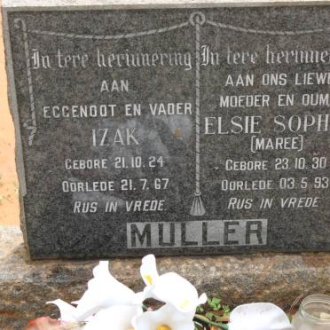 MULLER Izak 1924-1967 &amp; Elsie Sophia MAREE 1930-1993