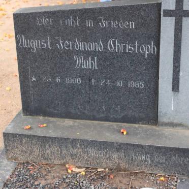 MUHL August Ferdinand Christoph 1900-1985