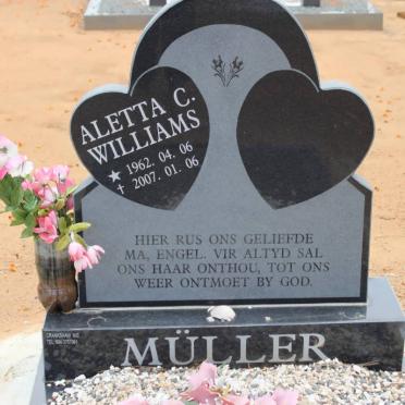 MULLER Aletta C. nee Williams 1962-2007