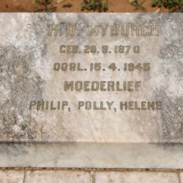 MYBURGH H.D. 1870-1945