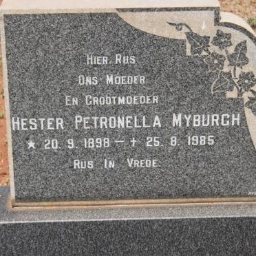 MYBURGH Hester Petronella 1898-1985