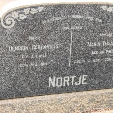 NORTJE Hendrik Gerhardus 1879-1964 &amp; Maria Elisabeth DU PREEZ 1889-1987