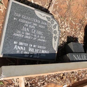 NAUDE Jan George 1918-1975 :: NAUDE Anna Wilhelmina 1944-2009