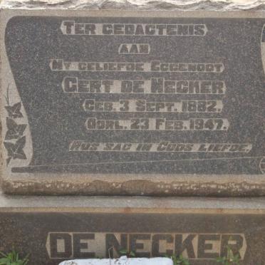 NECKER Gert, de 1882-1947