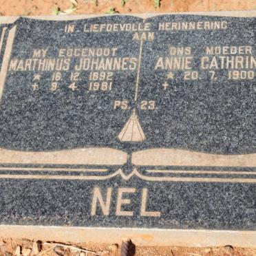 NEL Marthinus Johannes 1892-1981 &amp; Annie Cathrina 1900-