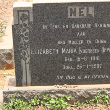 NEL Elizabeth Maria, formerly OPPERMAN 1910-1987