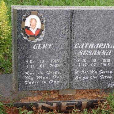NEL Gert 1918-2002 &amp; Catharina Susanna 1918-2005