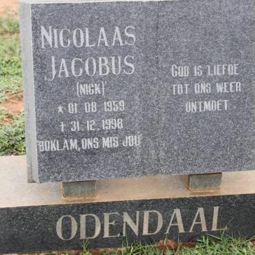ODENDAAL Nicolaas Jacobus 1959-1998