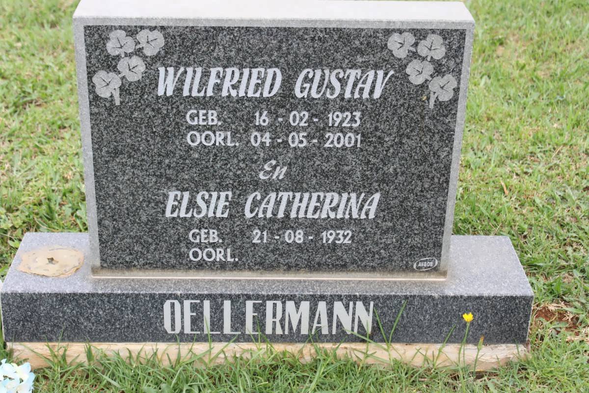 OELLERMANN Wilfried Gustav 1923-2001 &amp; Elsie Catherina 1932-