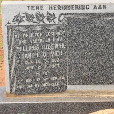 OLIVIER Phillipus Lodewyk Daniel 1902-1987