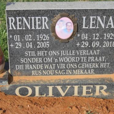 OLIVIER Renier 1926-2005 &amp; Lena 1929-2010