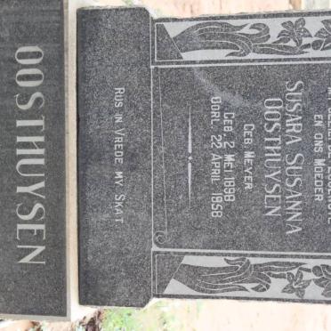 OOSTHUYSEN Susara Susanna nee MEYER 1898-1958