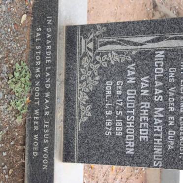 OUDTSHOORN Nicolaas Marthinus, van Rheede van 1889-1975