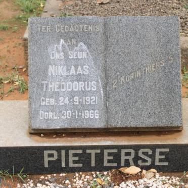 PIETERSE Niklaas Theodorus 1921-1966