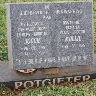 POTGIETER Joggie 1925-2001 &amp; Mollie 1925-