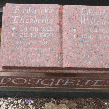 POTGIETER Edward Willem 1924-1999 &amp; Fredaricka Elizabetha 1929-1989