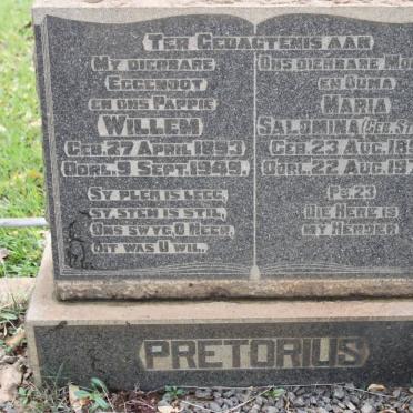 PRETORIUS Willem 1893-1949 &amp; Salomina STOLTZ 1894-1978