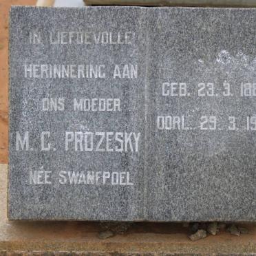 PROZESKY M.C. nee SWANEPOEL 1882-1960