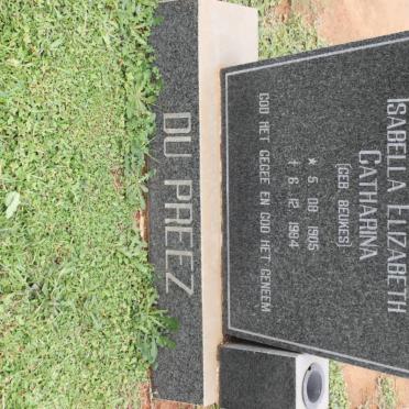 PREEZ Isabella Elizabeth Catharina, du nee BEUKES 1905-1994