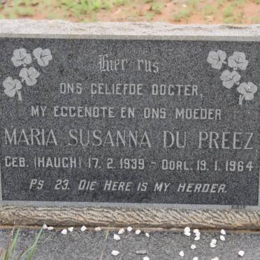 PREEZ Maria Susanna, du 1939-1964