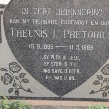 PRETORIUS Theunis L. 1895-1969