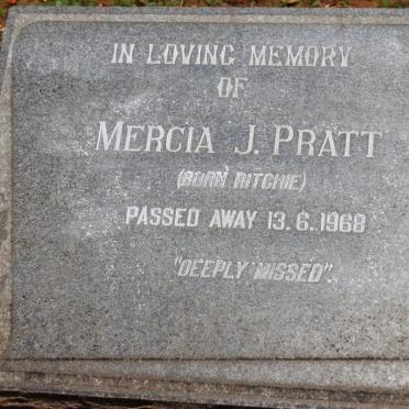 PRATT Mercia J. nee RITCHIE -1968