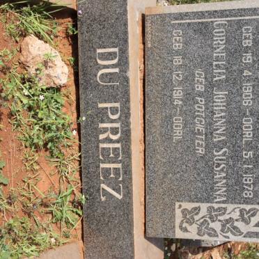 PREEZ Max Frederick Lewis, du 1906-1978 &amp; Cornelia Johanna Susanna POTGIETER 1914-