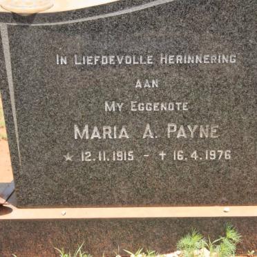 PAYNE Maria A. 1915-1976