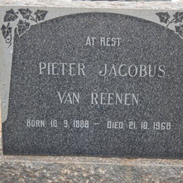 REENEN Pieter Jacobus, van 1888-1960