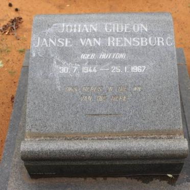 RENSBURG Johan Gideon, Janse van nee HUTTON 1944-1967