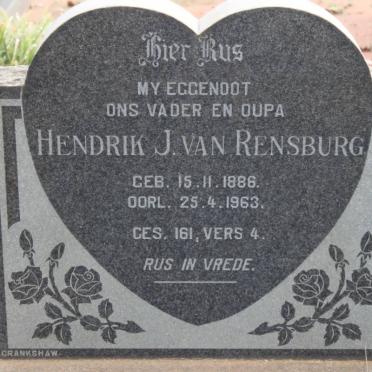 RENSBURG Hendrik, J van 1886-1963